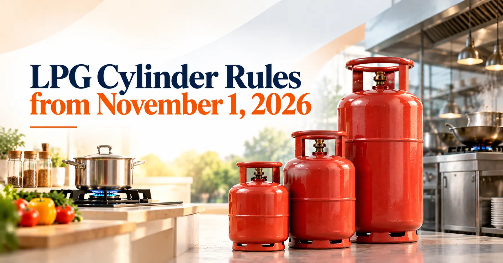 Latest LPG cylinder rules for November 1, 2026, including price updates, Aadhaar authentication, refill booking, and OTP verification.
